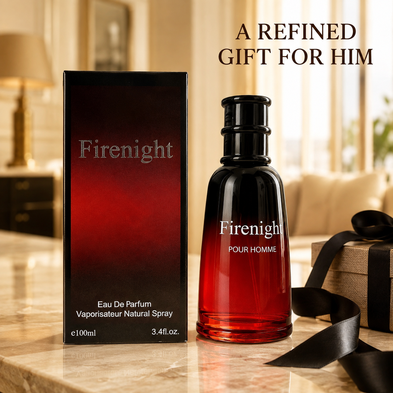 Firenight EDP for Men & Women 100ml 3.4oz Long Lasting Spicy Leather Woody Cologne