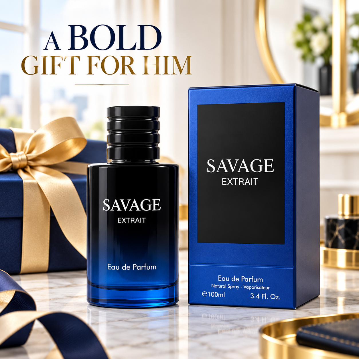 SAVAGE Extrait Eau De Parfum for Men 3.4 oz 100ml Long Lasting Cologne Spray
