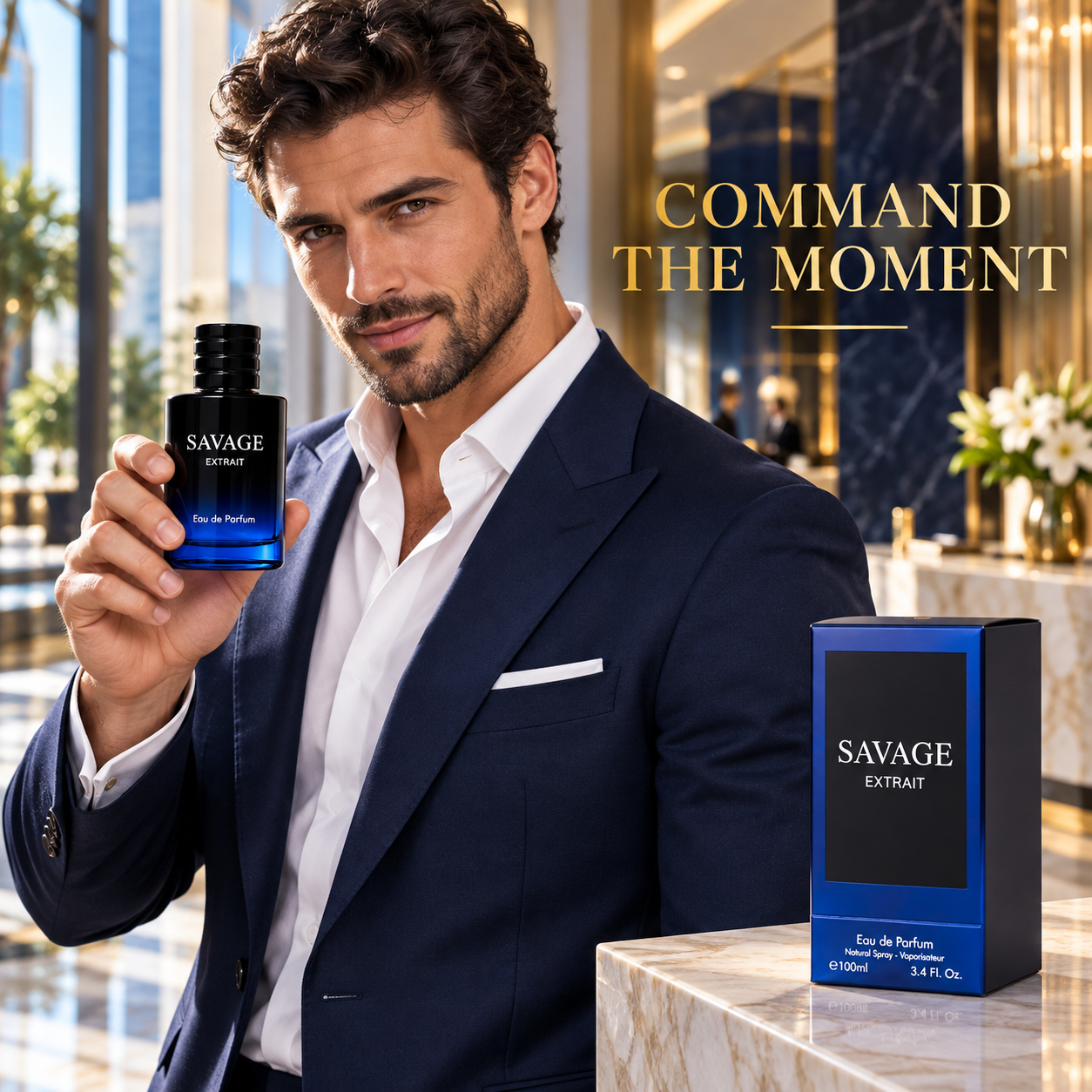 SAVAGE Extrait Eau De Parfum for Men 3.4 oz 100ml Long Lasting Cologne Spray