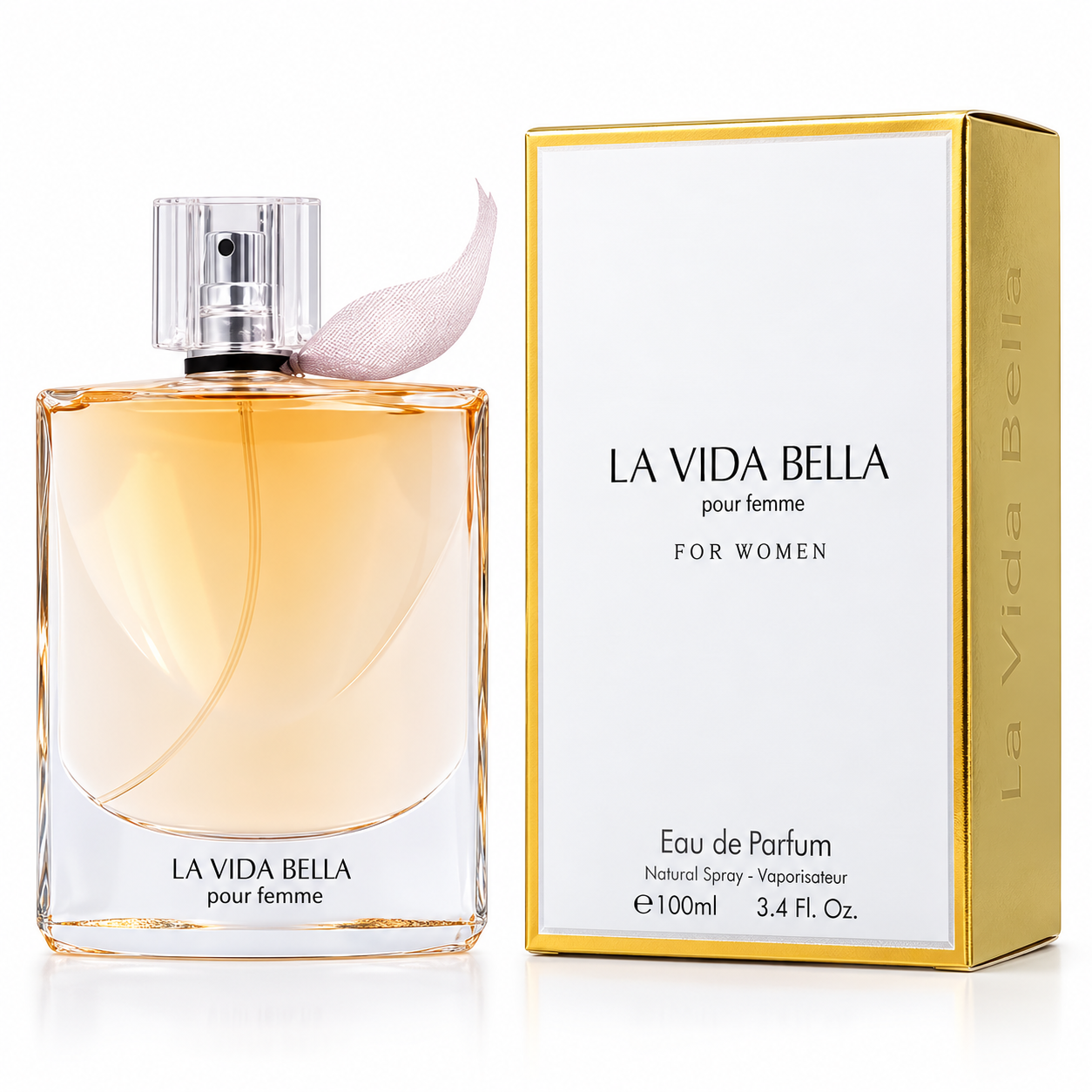 La Vida Bella Pour Femme Eau de Parfum Women 3.4 oz 100ml Floral Gourmand Perfume Spray